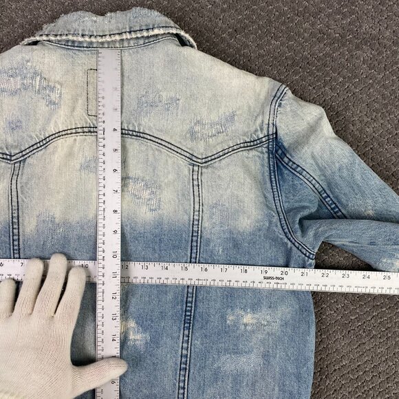 Cult of Individuality Denim Jean Jacket Men's Medium Blue Cotton - Picture 11 of 16